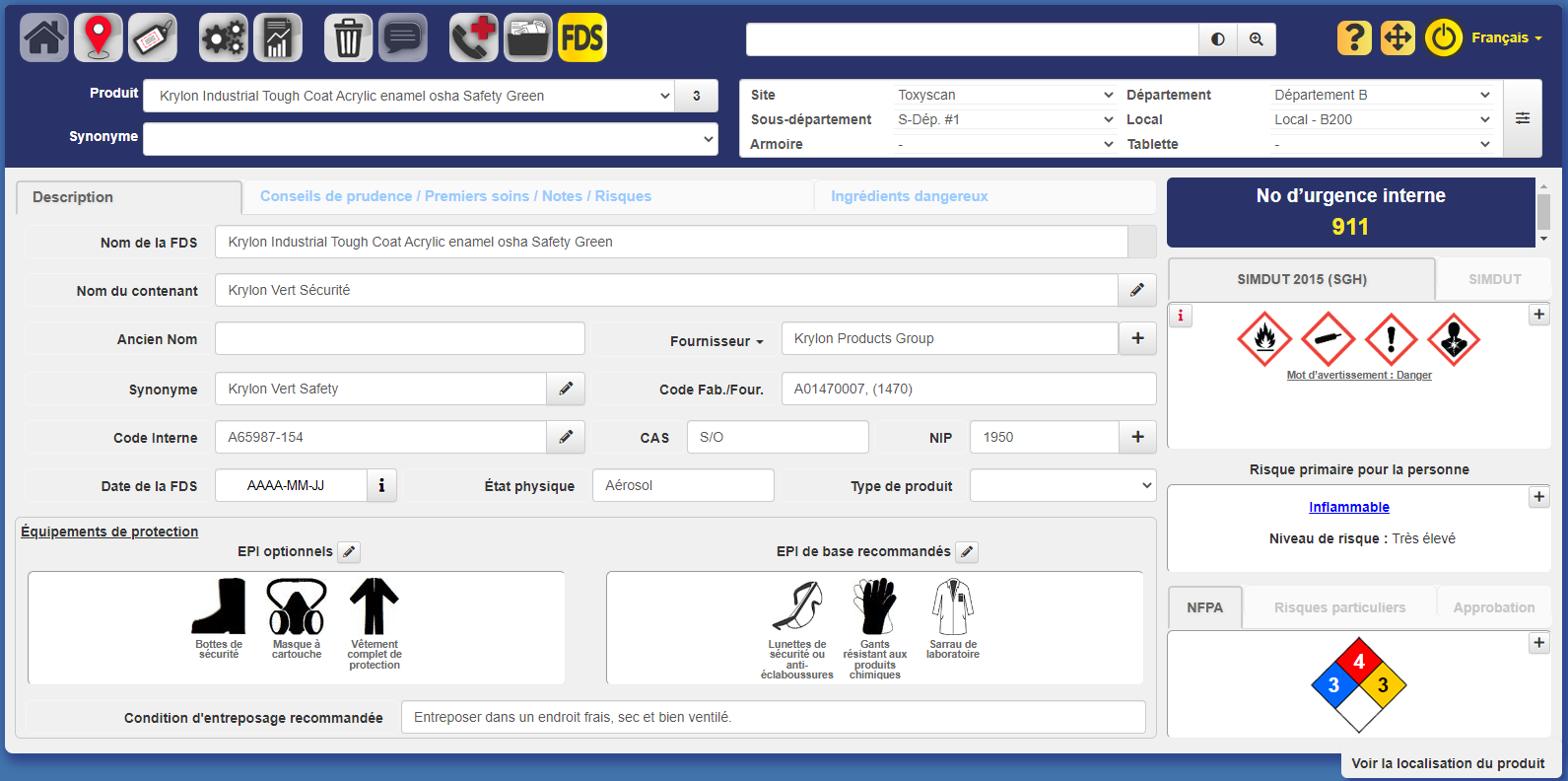 Logiciel Toxyscan Logiciel Toxyscan