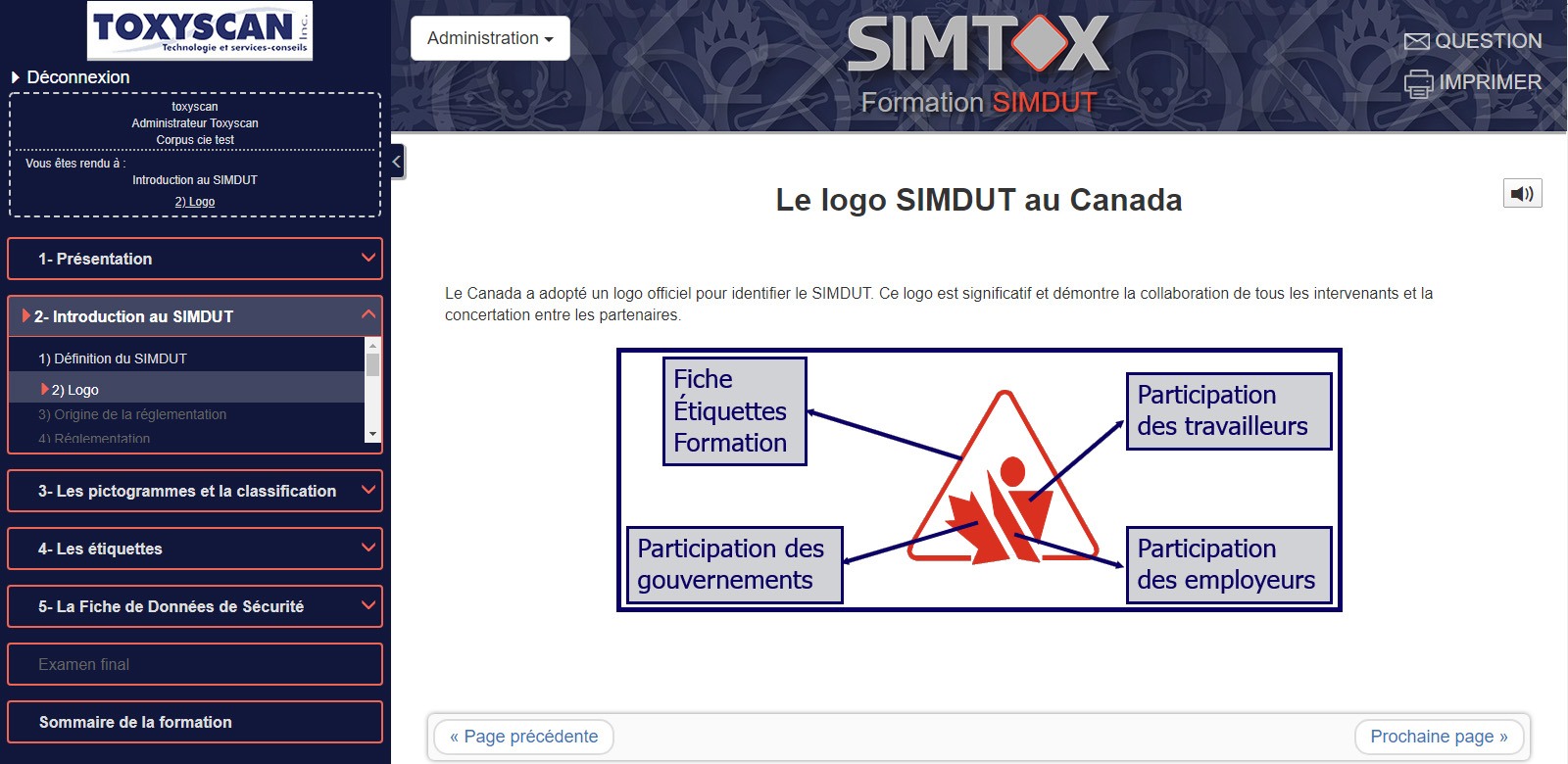 Logiciel SIMTOX Logiciel SIMTOX